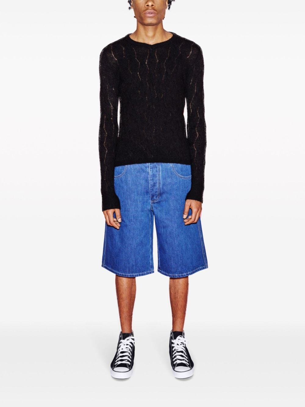 x Violet Getty pointelle-knit jumper - 2