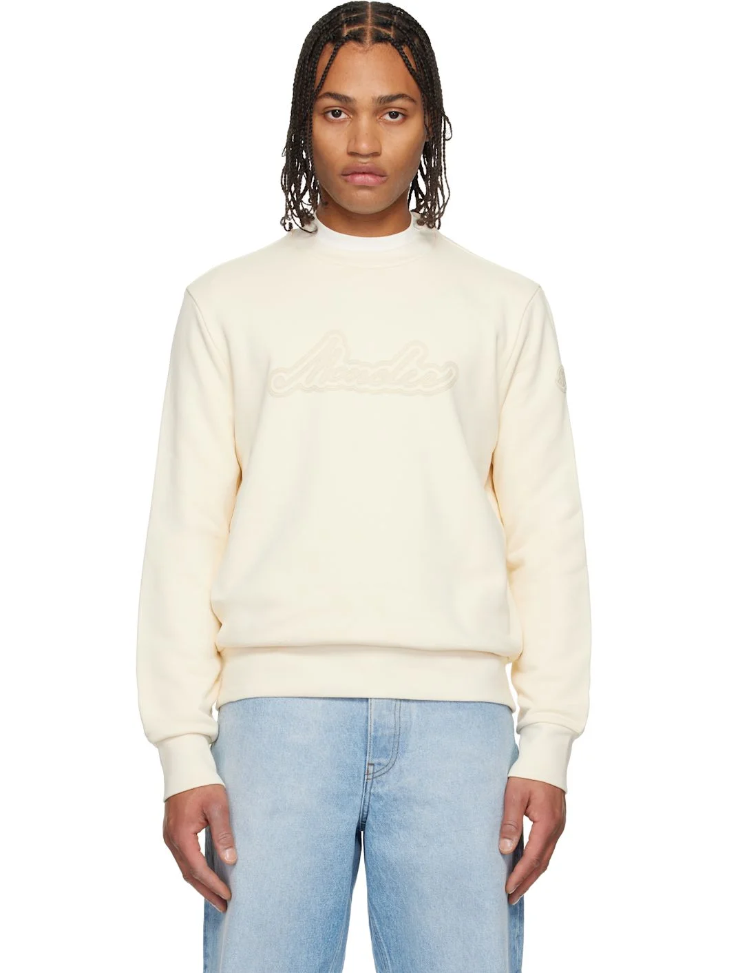 Off-White Cursive Logo Cotton Sweatshirt - 1