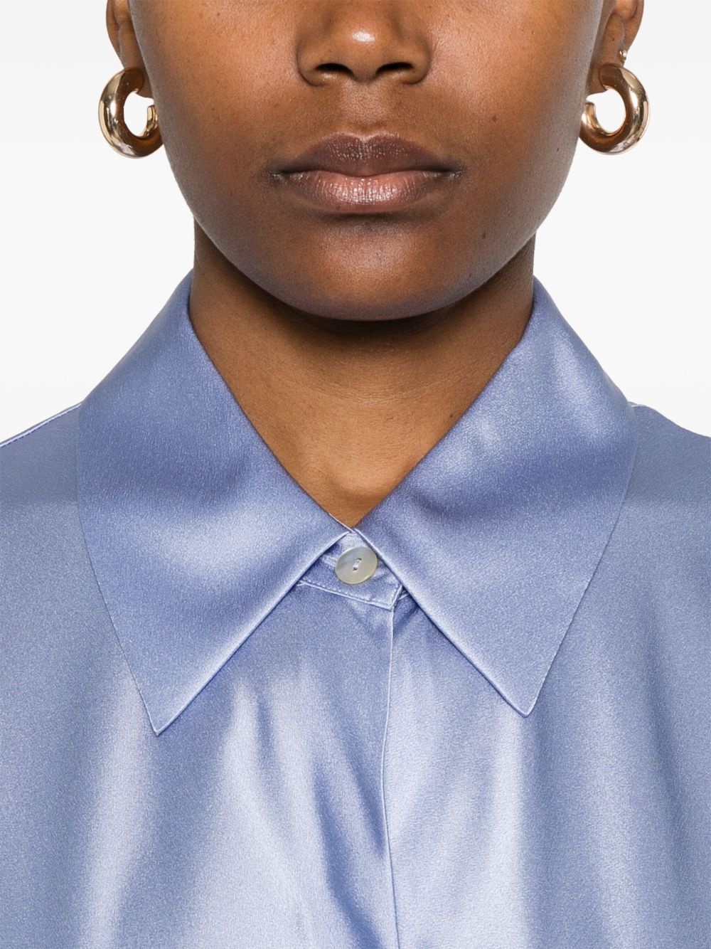 sleeveless silk shirt - 5