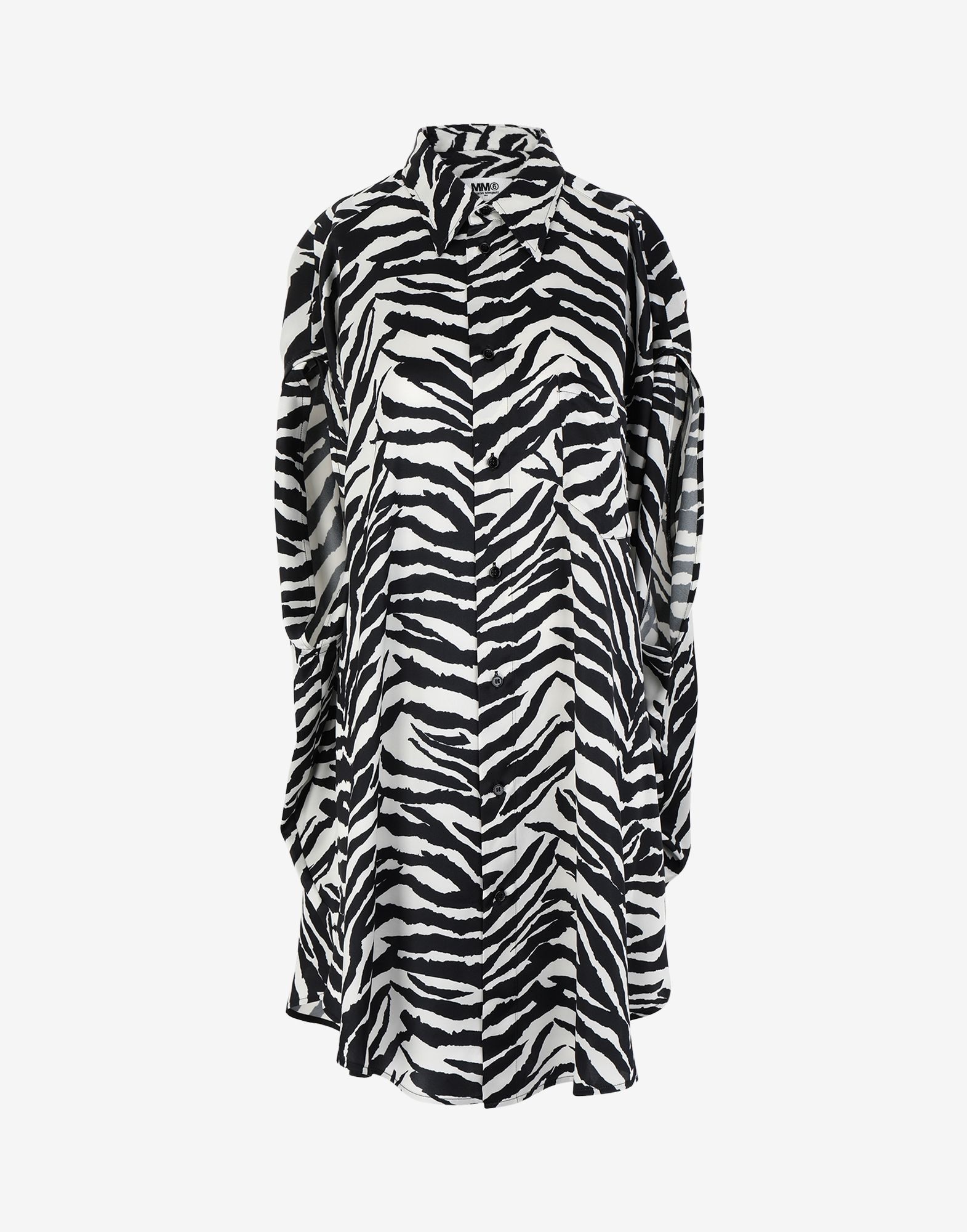 Circle zebra shirt-dress - 1