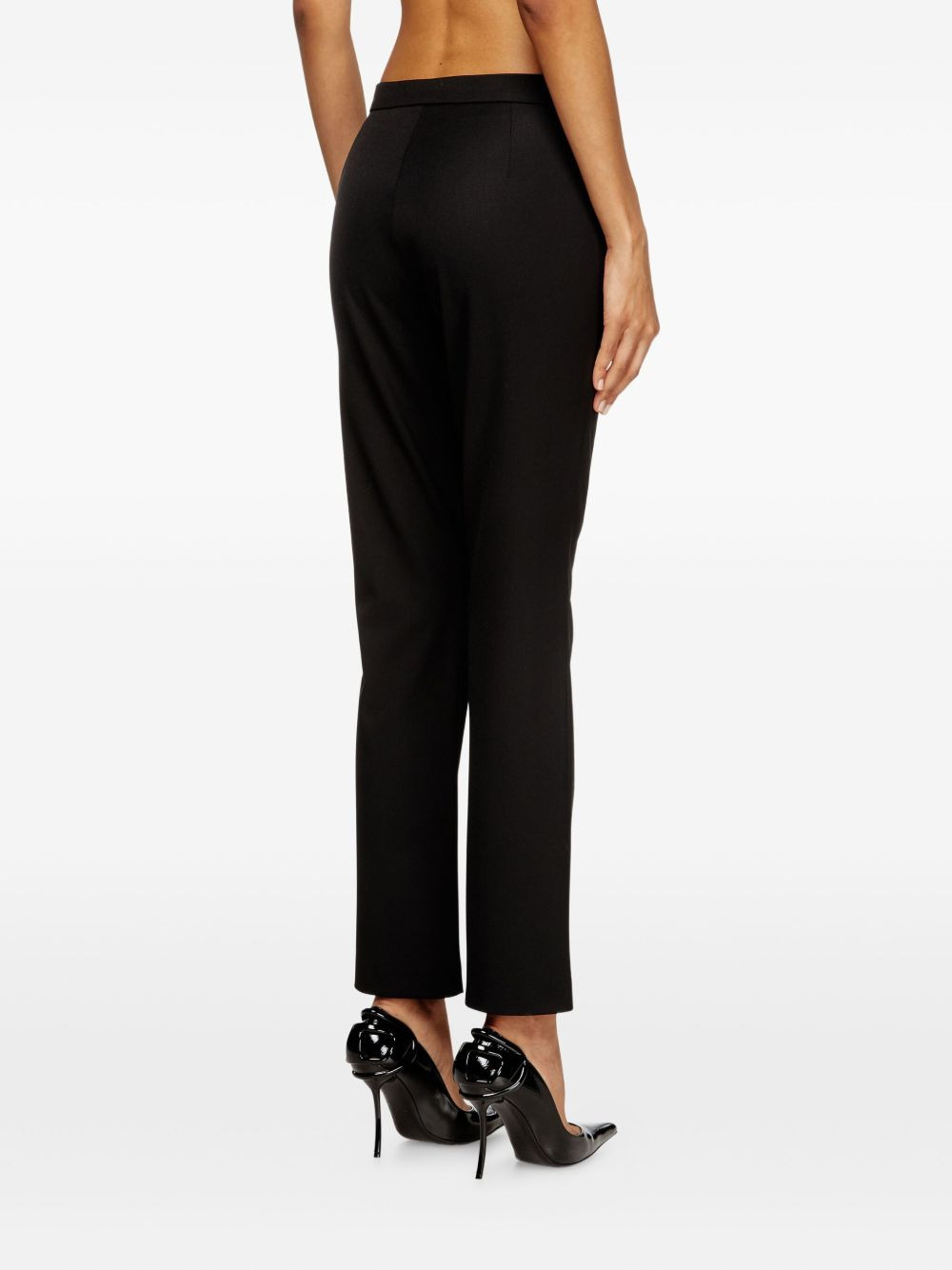 side-detail straight trousers - 4