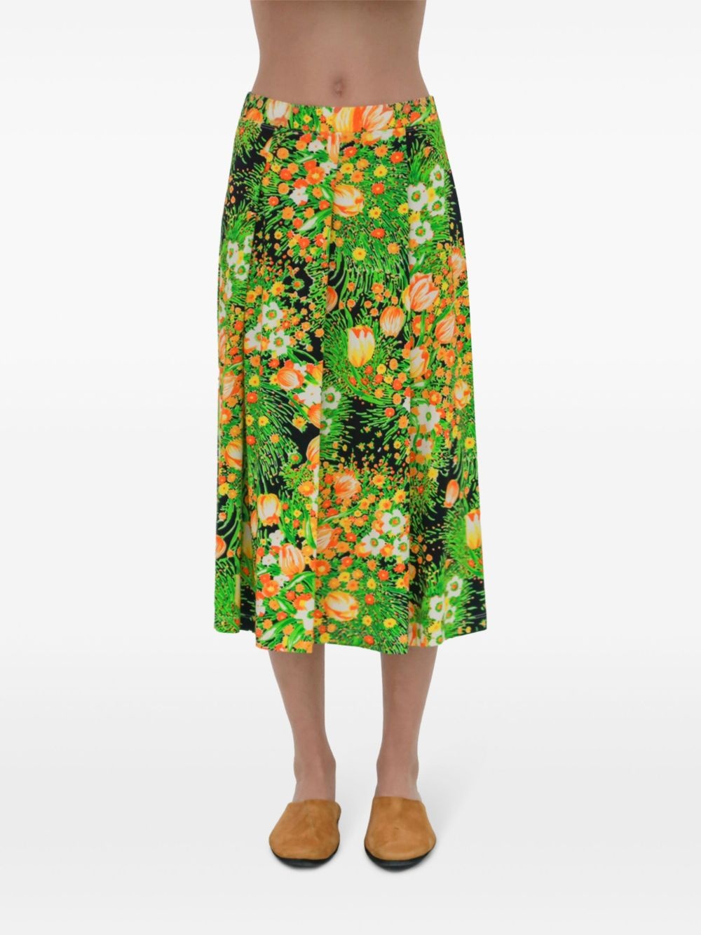 pleated midi skirt - 6