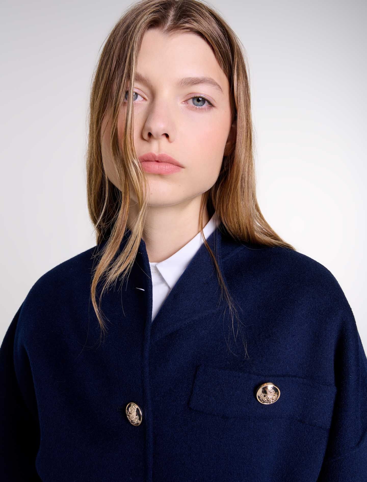 Belted short wool coat - 7