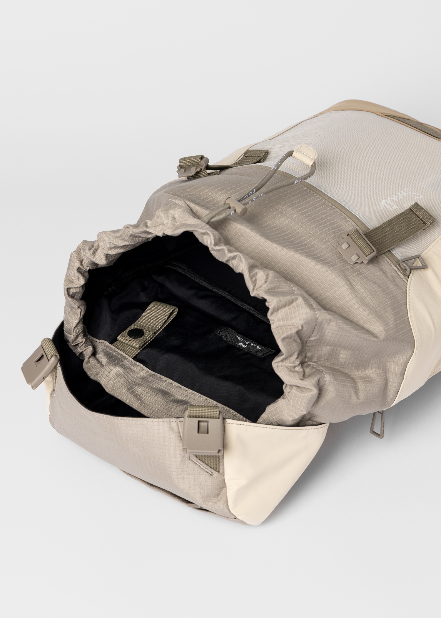 Beige Ripstop Panel Backpack - 6