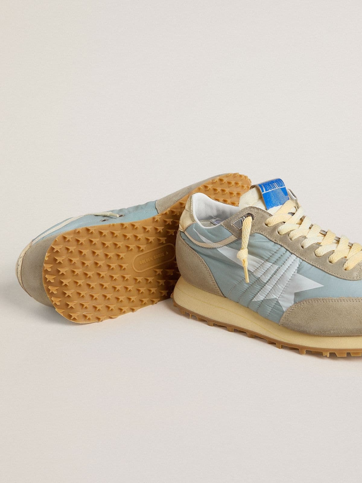 Men’s Marathon with light blue nylon upper and pastel blue star - 4