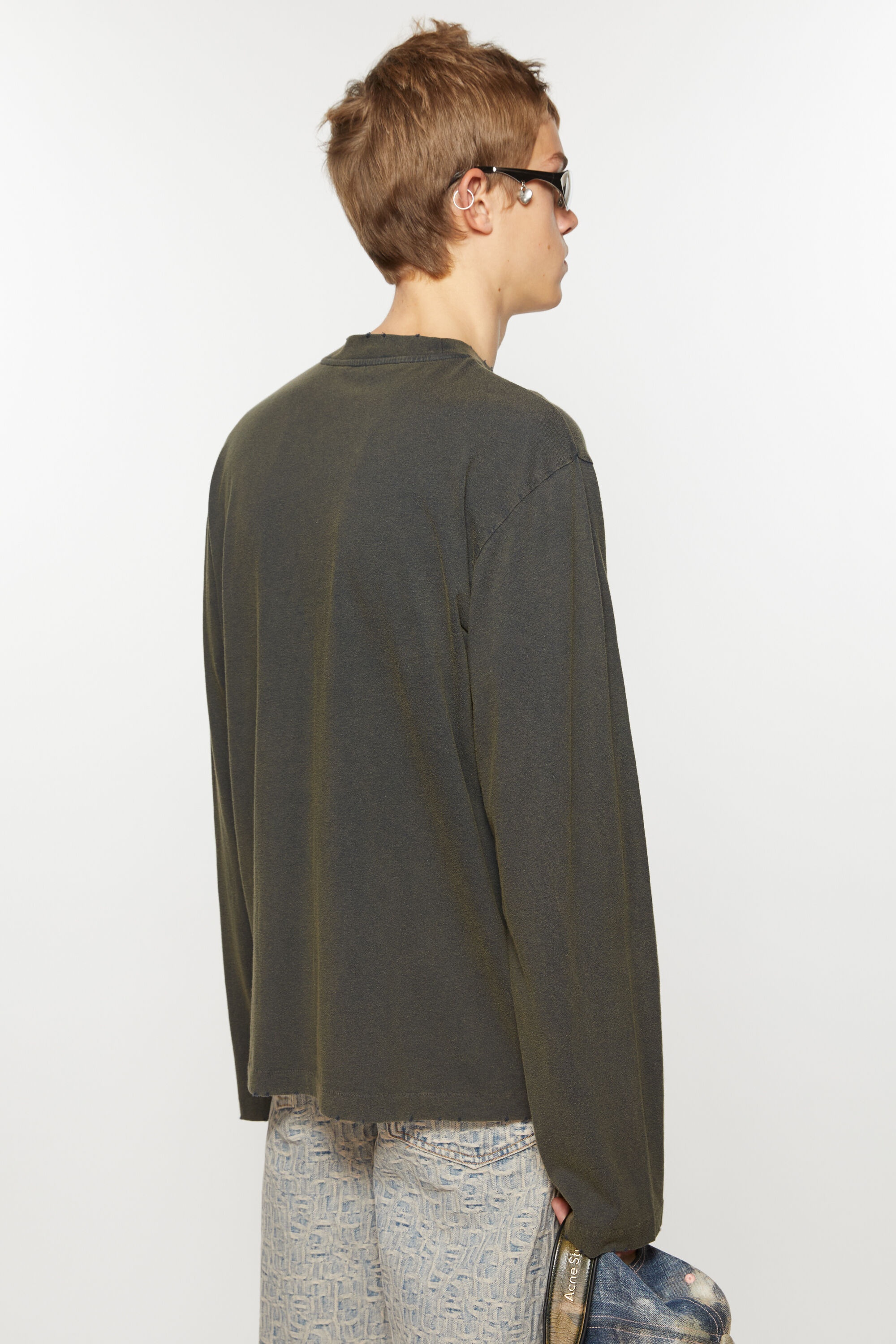 Logo long sleeve t-shirt - Faded black - 3