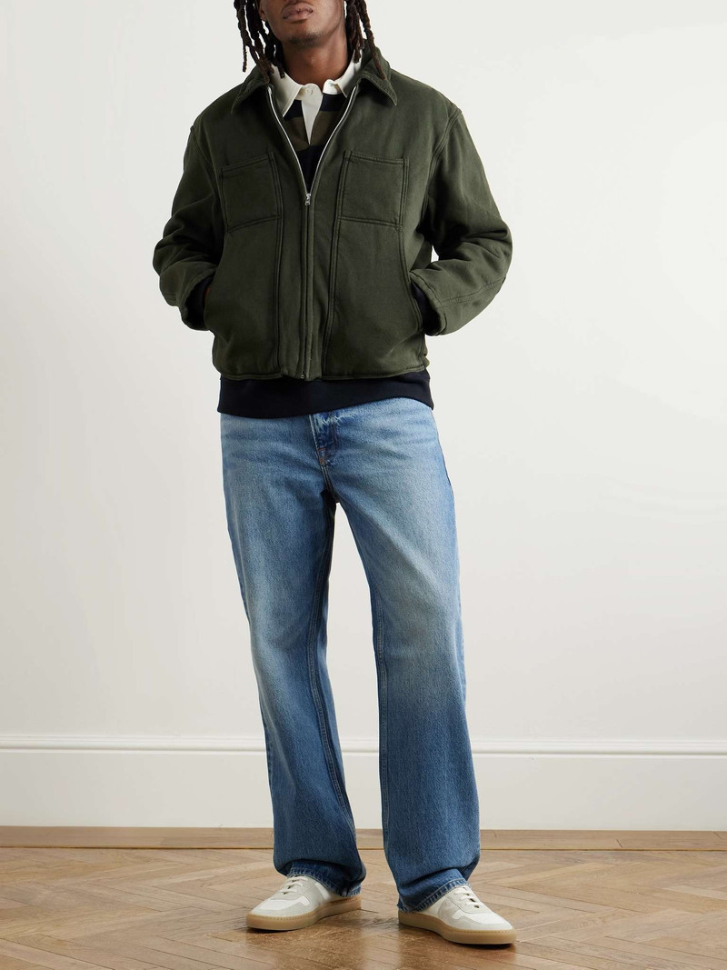 LES TIEN Utility Corduroy-Trimmed Cotton-Jersey Jacket outlook