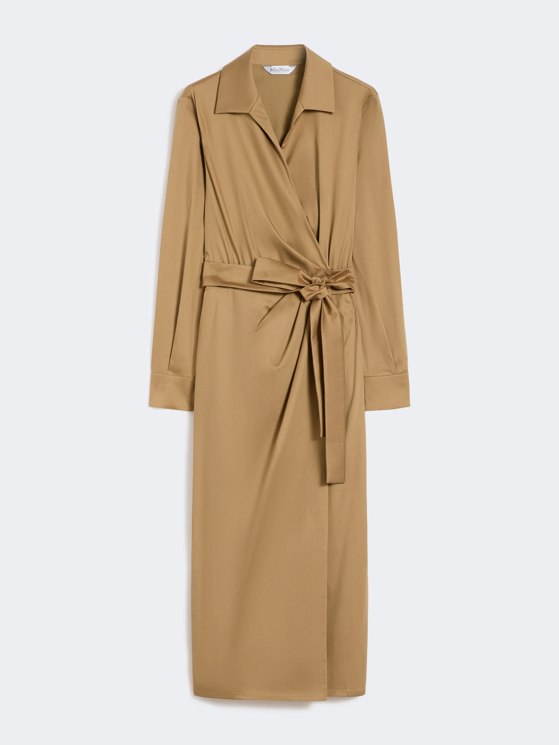 OTTELIA Cotton satin shirt dress - DESERT - 1
