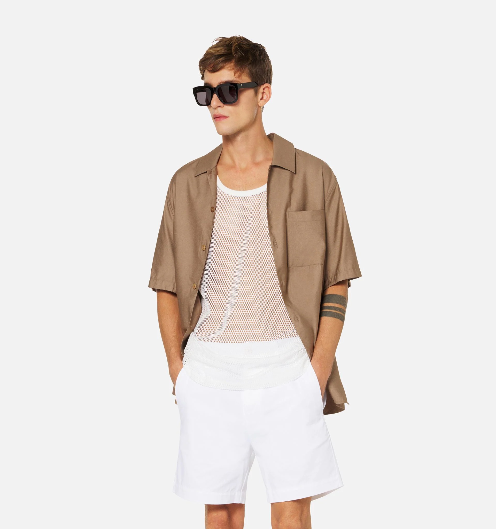 Col Requin Shirt With Ami Satin Label - 2