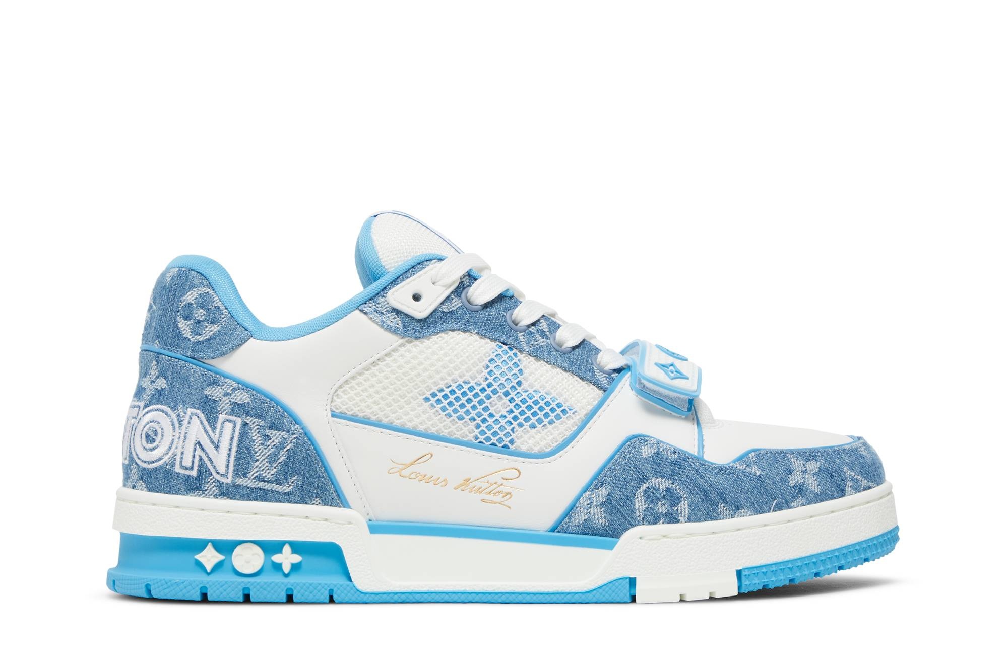 Louis Vuitton Trainer Low 'Light Blue Monogram Denim' - 1