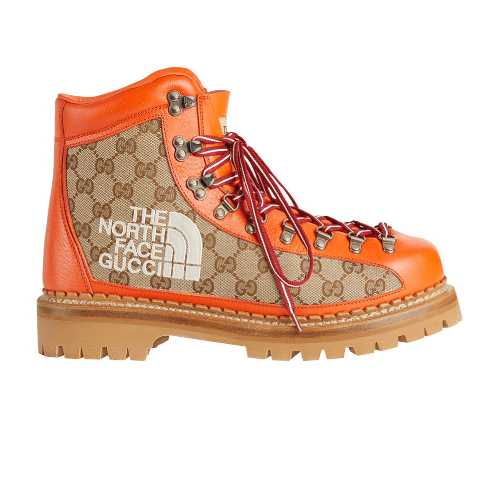 The North Face x Gucci Lace Up Boot 'Beige Orange Monogram' - 1