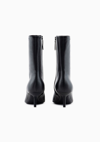 EMPORIO ARMANI Nappa leather ankle boots with rubber toe and heel outlook