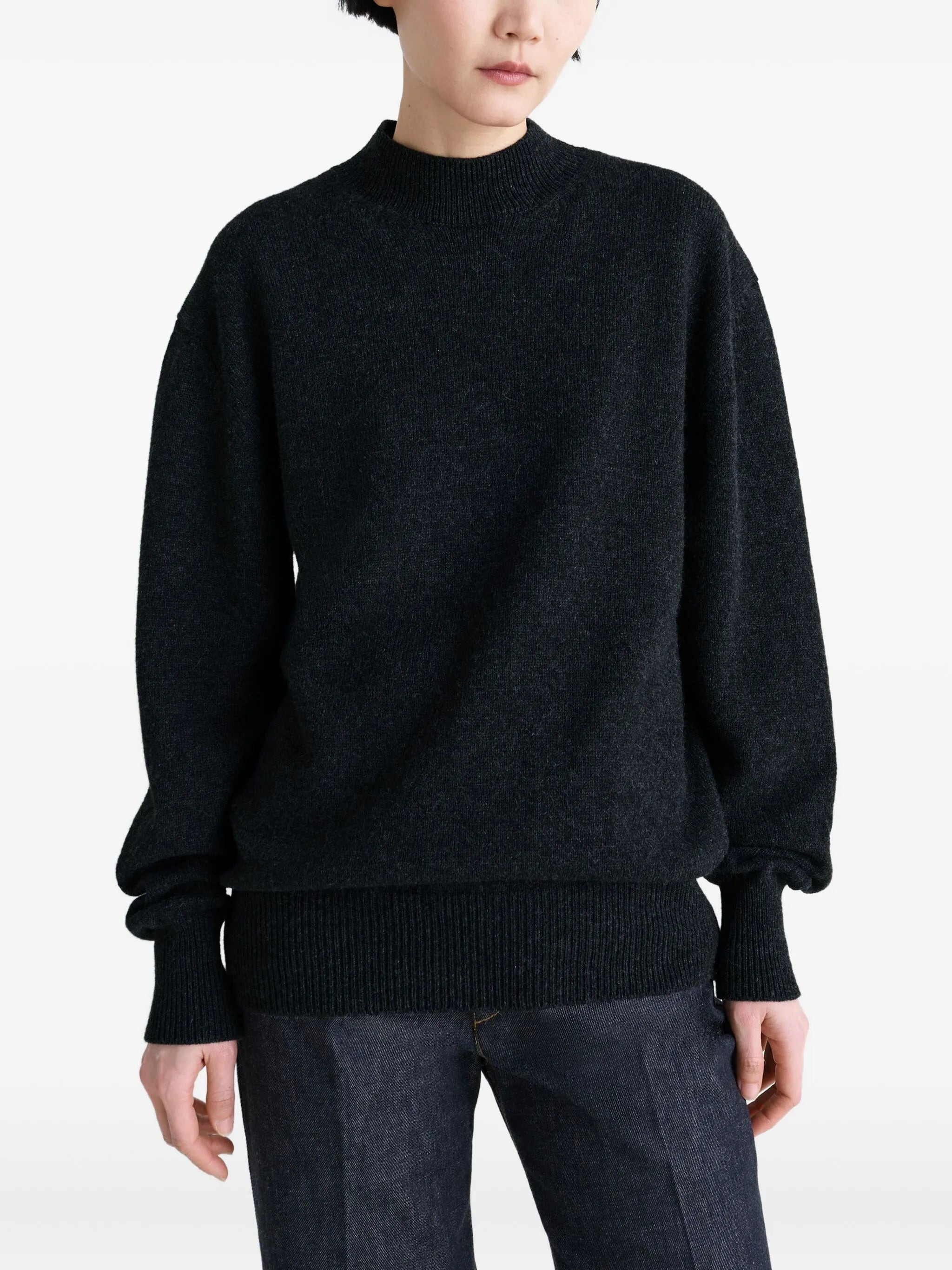 Lemaire Mock-neck Ribbeed Sweater - 4
