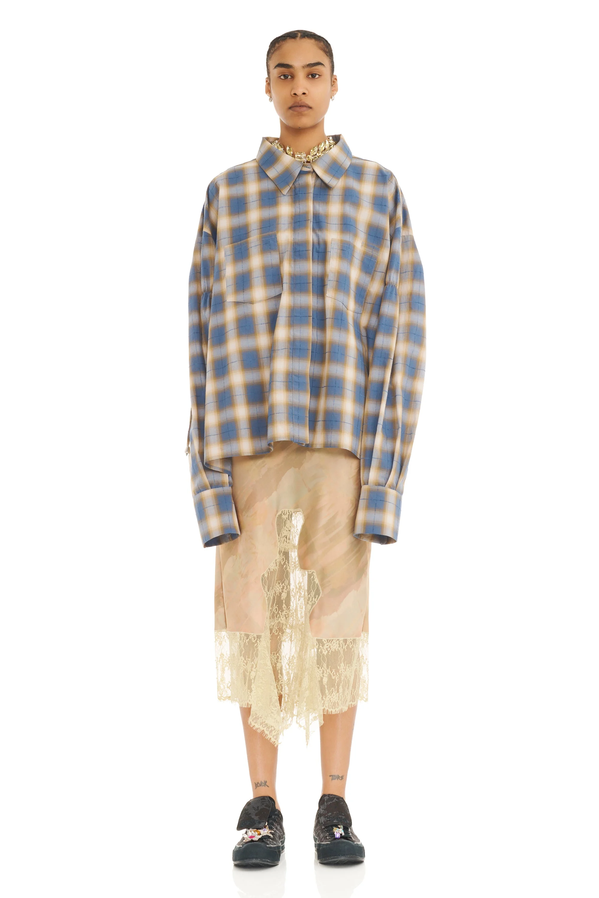 COUNTRY PLAID CHASON SCRUNCH SHIRT - 1