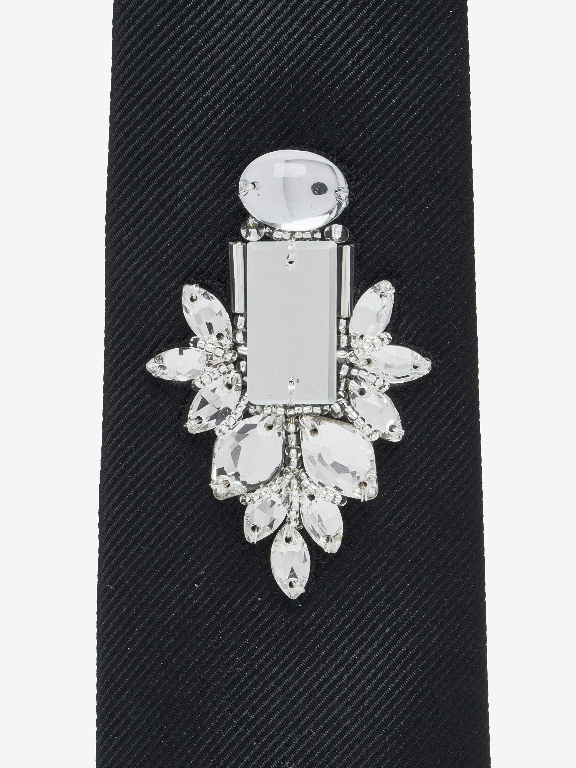 Crystal Mirror Embroidery Tie - 3
