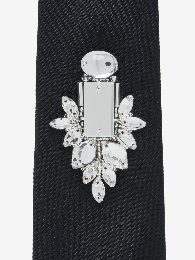 Crystal Mirror Embroidery Tie 3