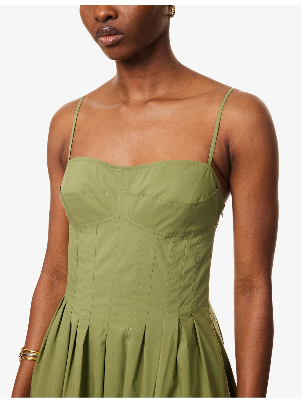 Kittiya Pleated Woven Midi Dress - 5
