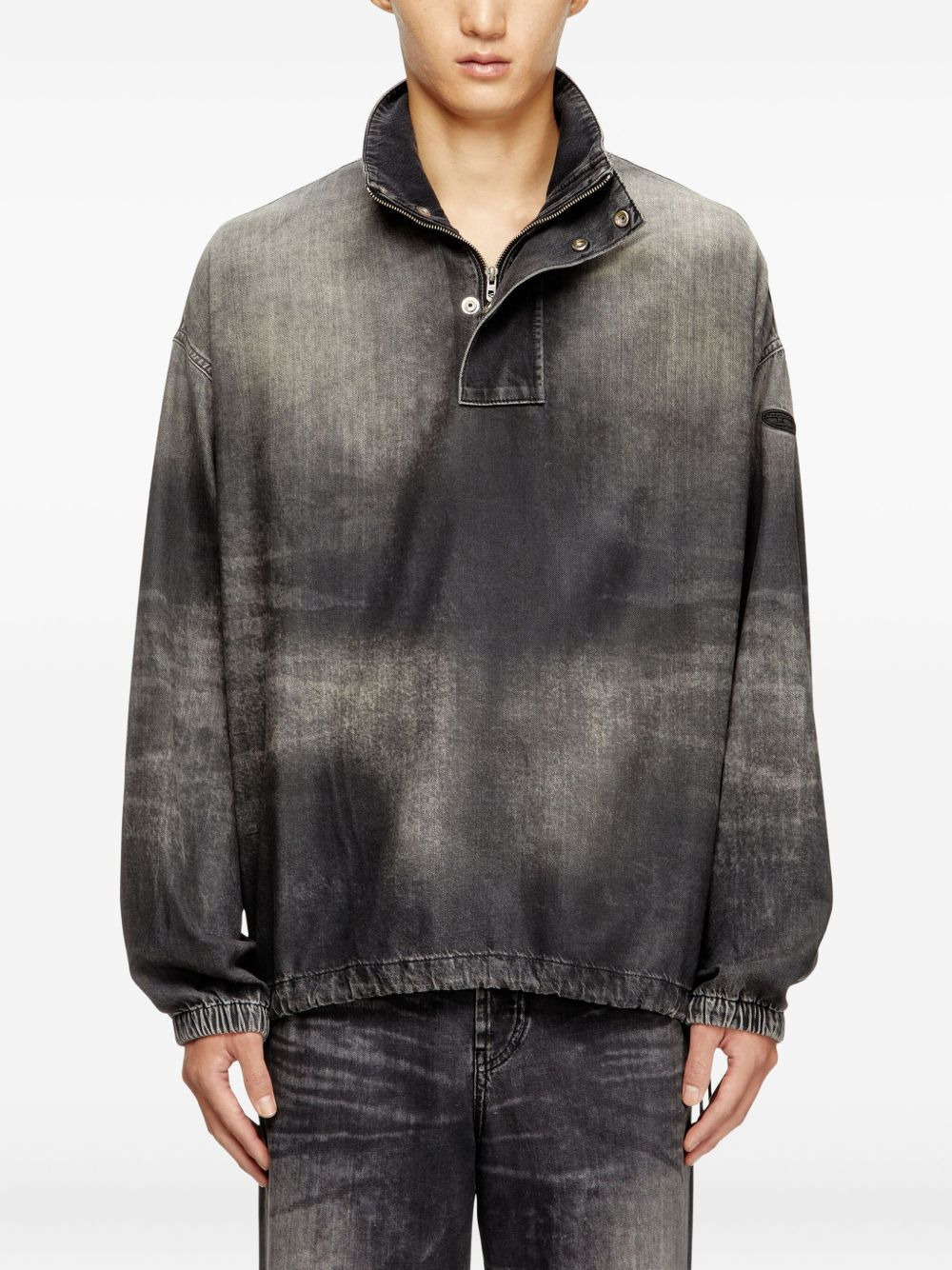 D-Flow half-zip denim shirt - 3