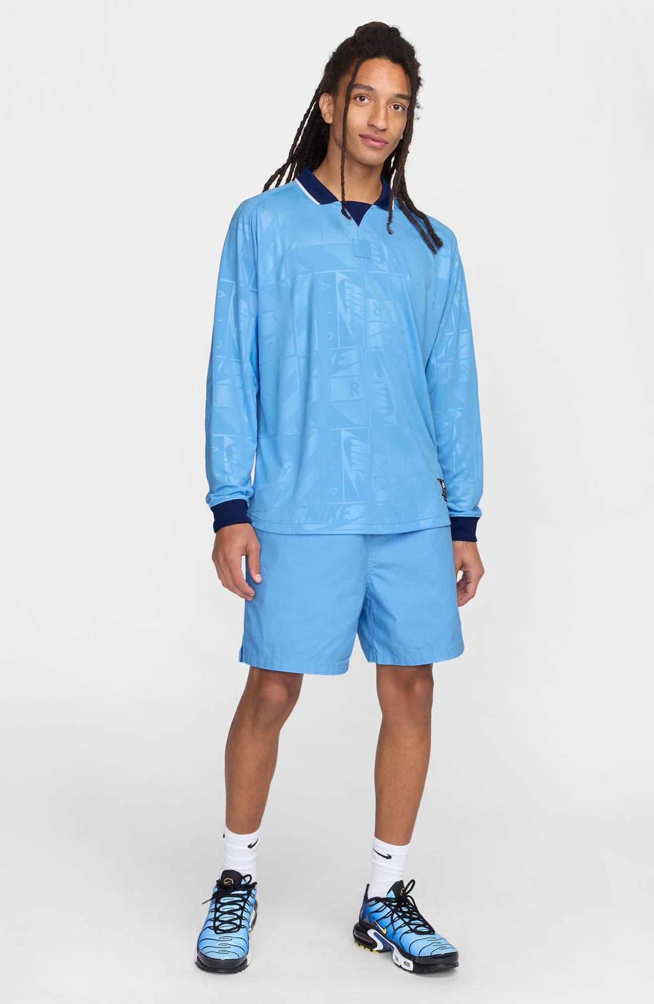 Nike Club Washed Flow Shorts in University Blue at Nordstrom - 4