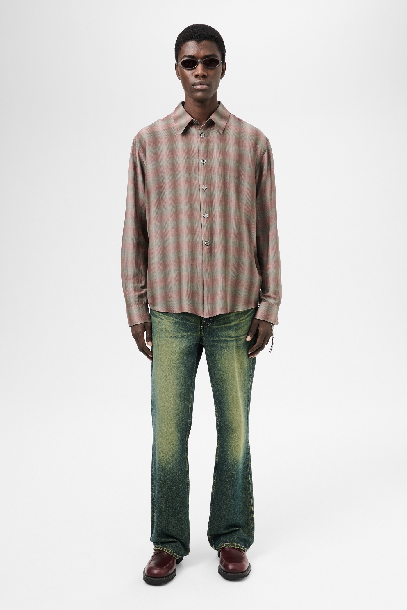 Beyond Shirt Screen Check Sheer Cotton Silk - 2