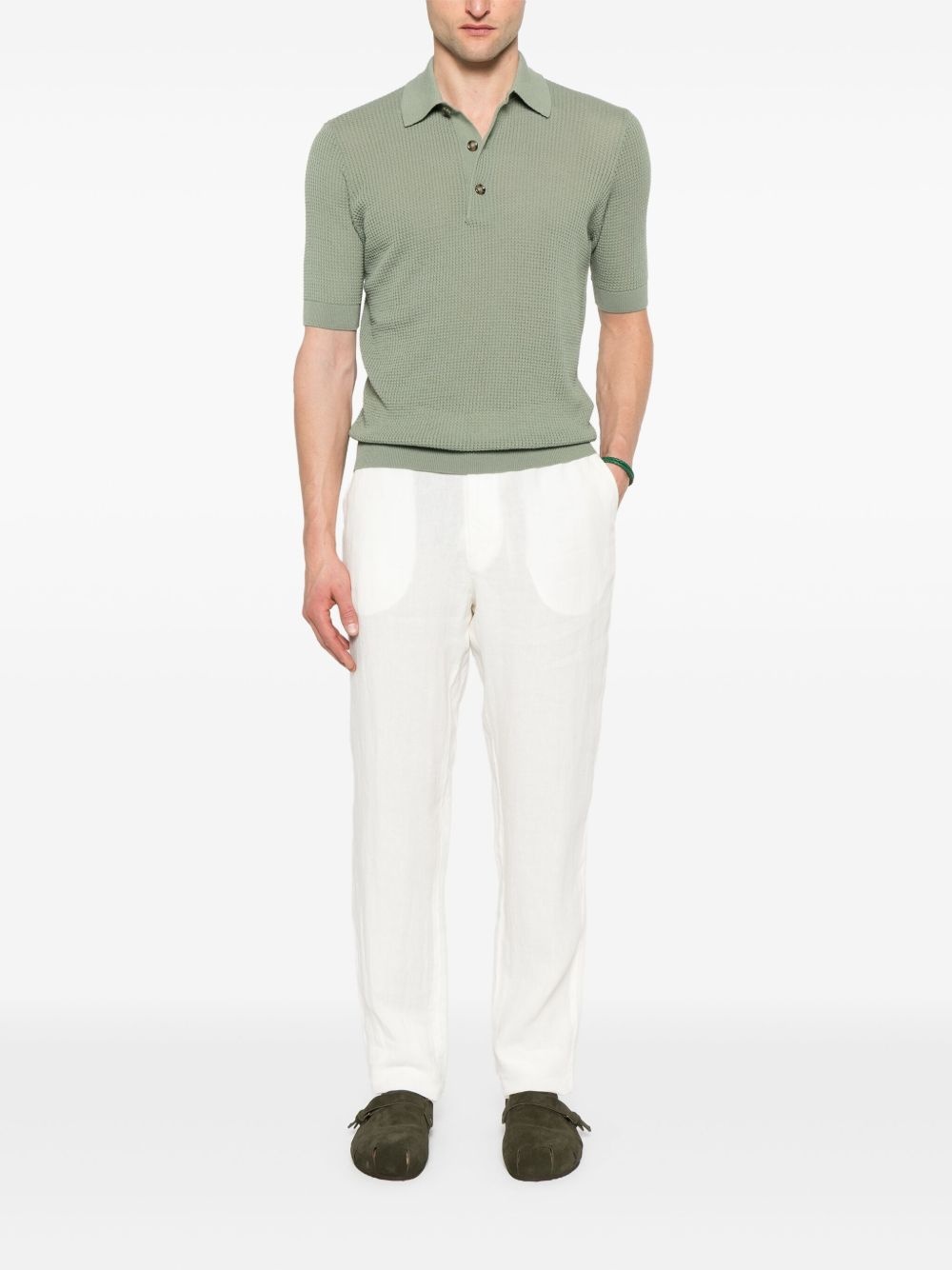 waffle-knit polo shirt - 2