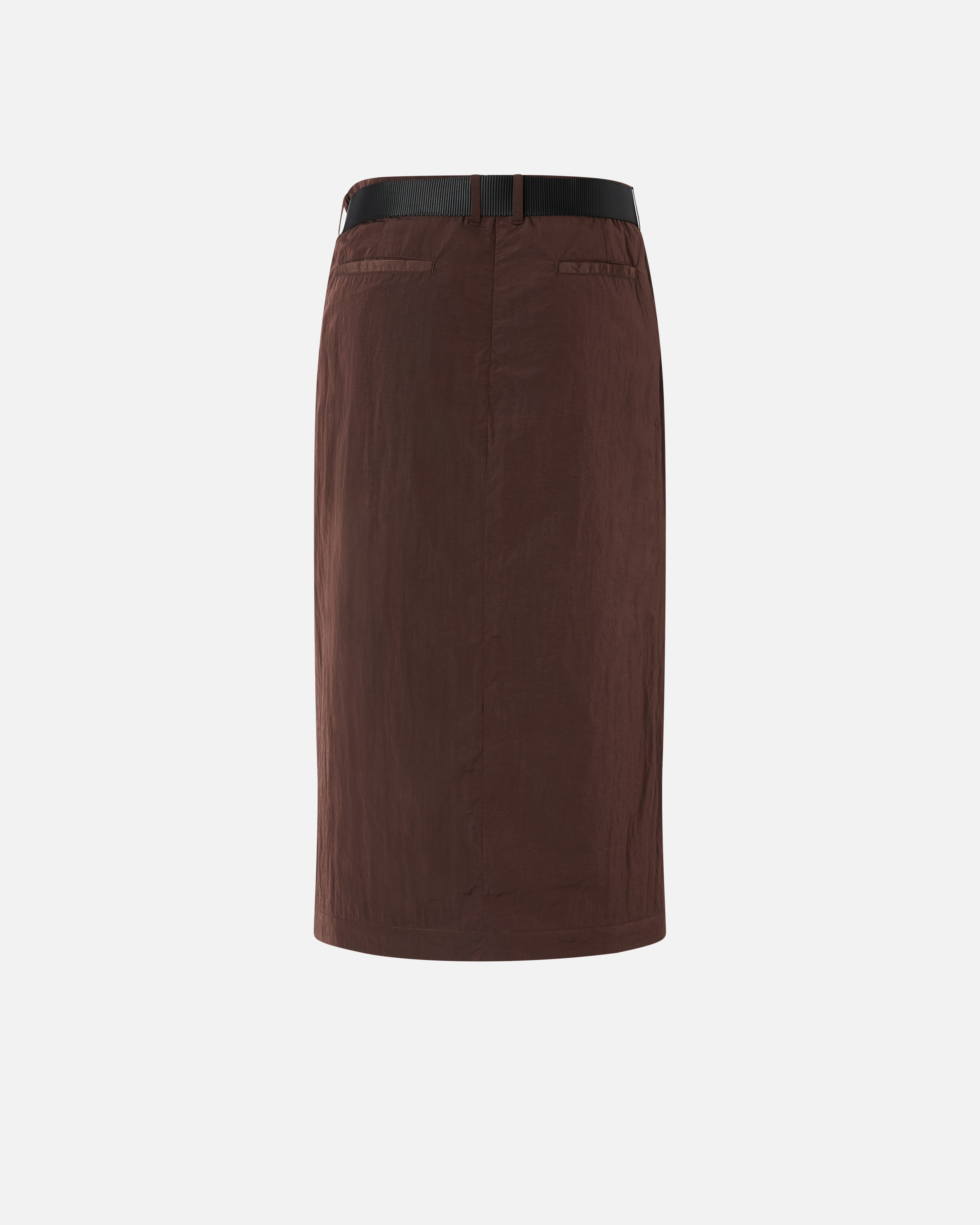 SHORT ASYMMETRICAL SKIRT IN TECHNICAL FABRIC WITH BELT - 6