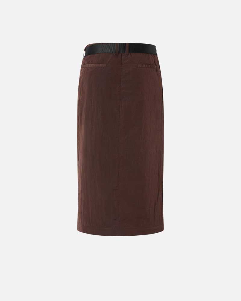 SHORT ASYMMETRICAL SKIRT IN TECHNICAL FABRIC WITH BELT 6