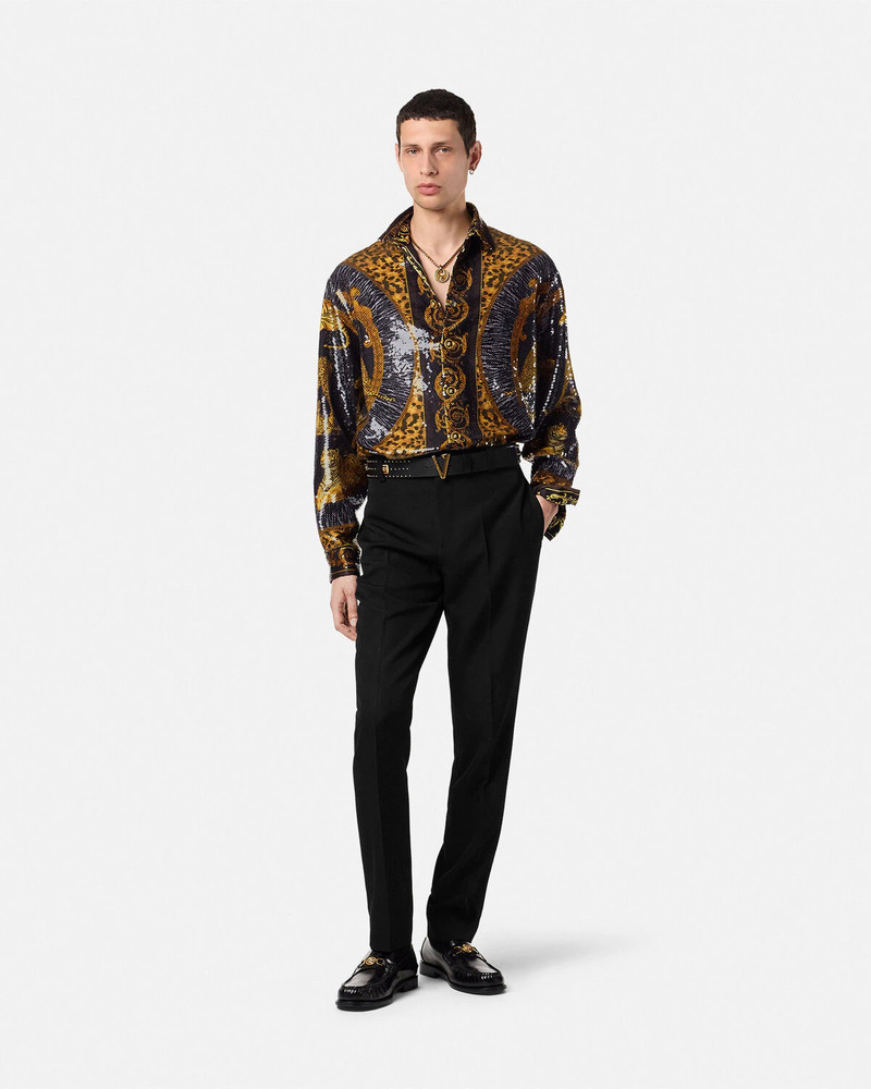 VERSACE Embroidered Wild Cats Overshirt outlook