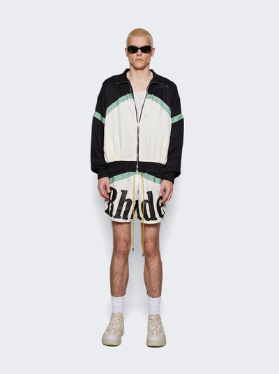 Rhude Awakening Drawstring Shorts Black And White outlook