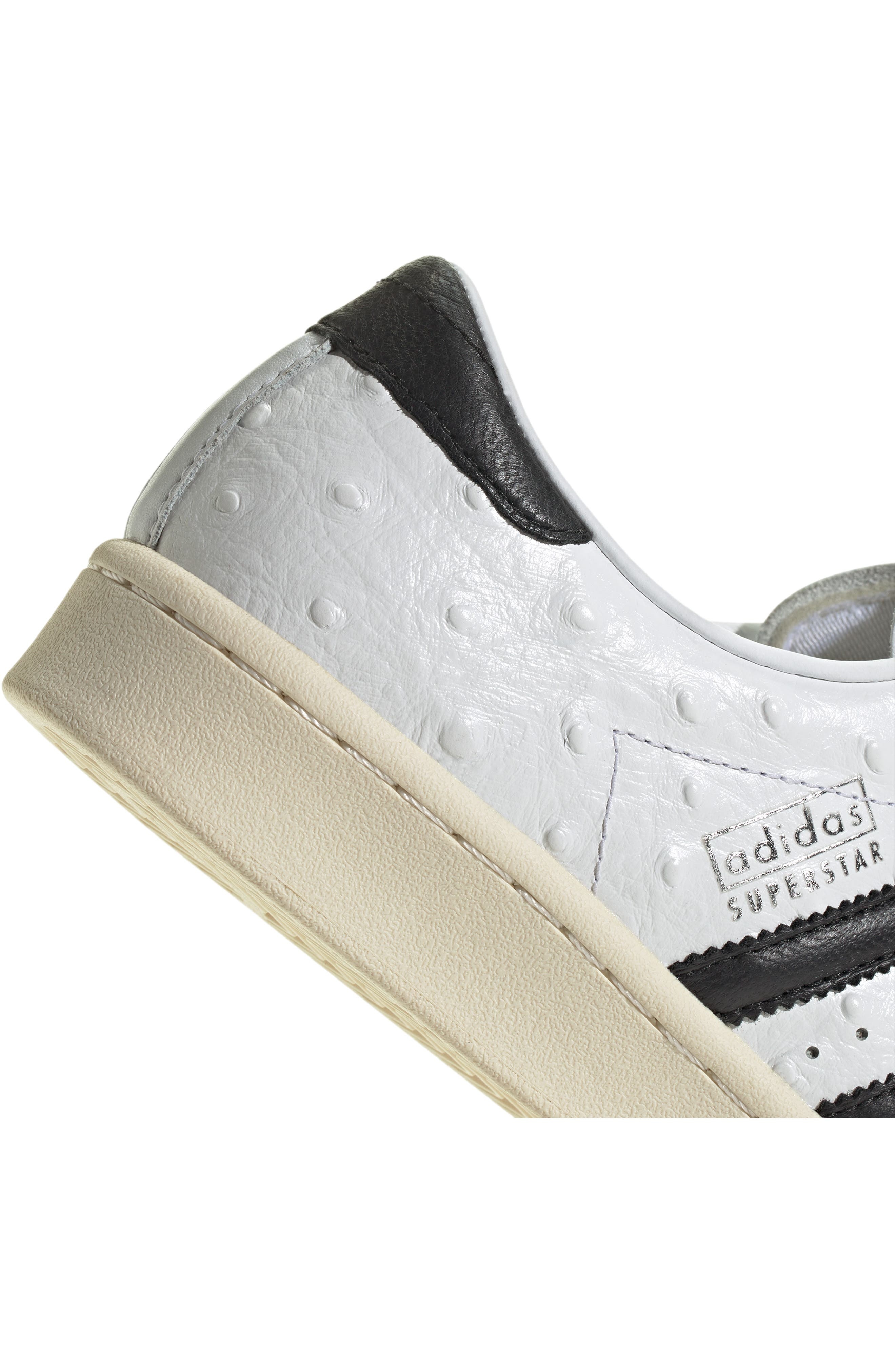 adidas Superstar Embossed Sneaker in White/Black/Cream White at Nordstrom - 7