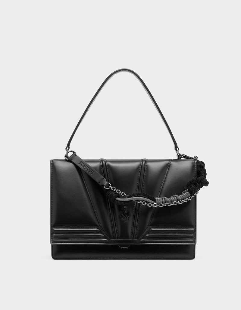 Reconditioned by Ferrari GT leather handbag with scoubidou detail 1