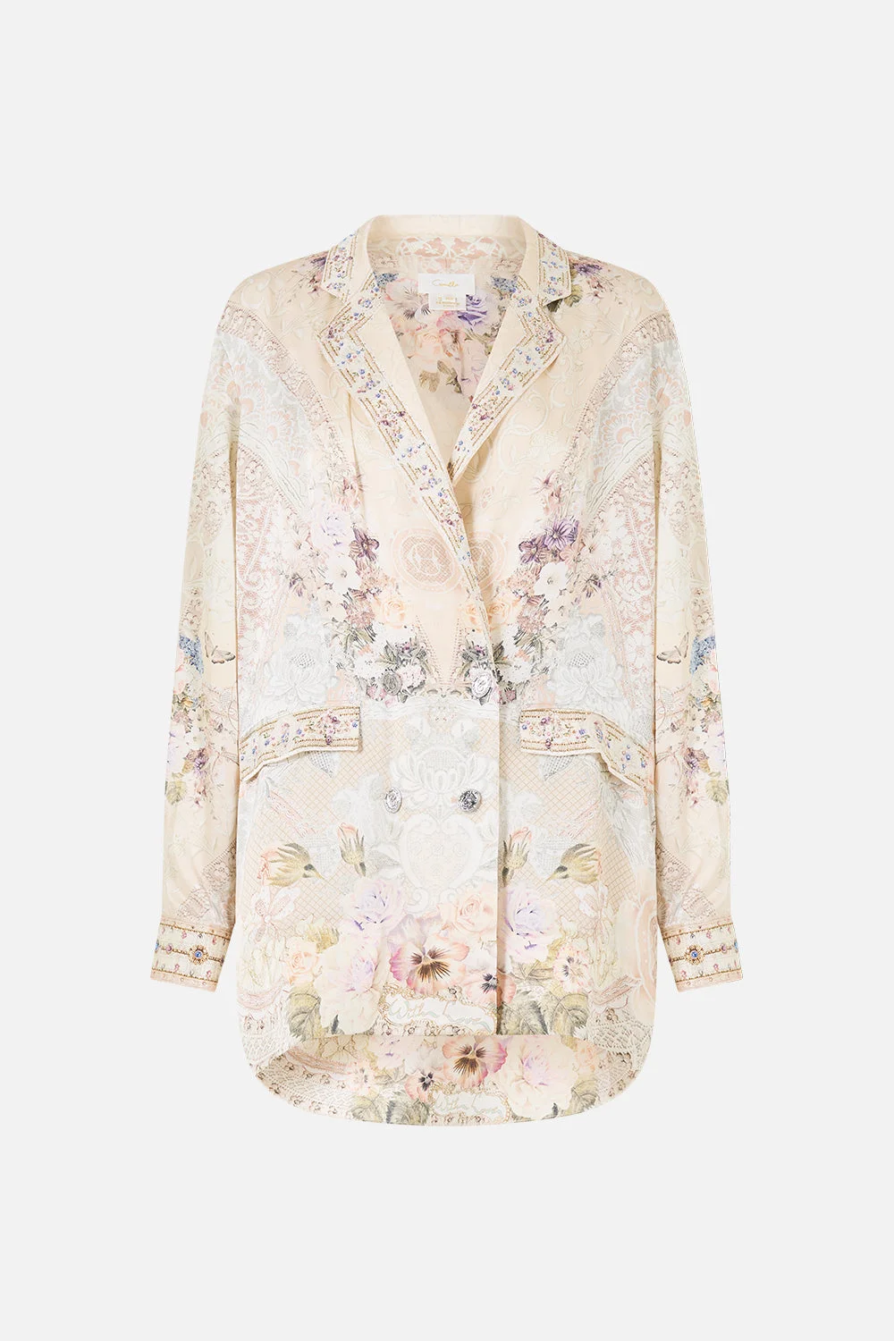 DOUBLE BREASTED SOFT JACKET LACED WITH LOVE - 1