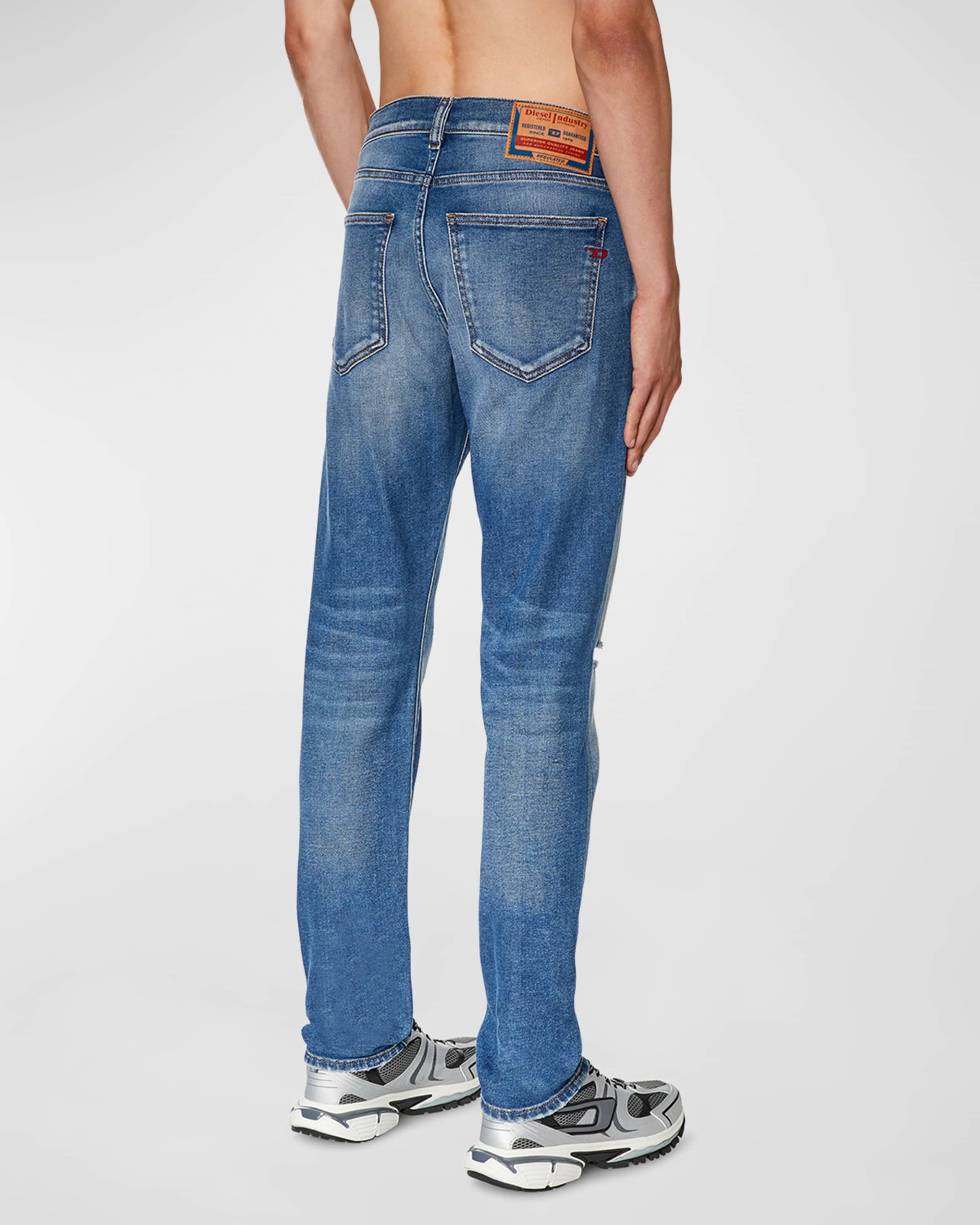 Men's 2019 D Strukt Distressed Denim Pants, Blue - 3