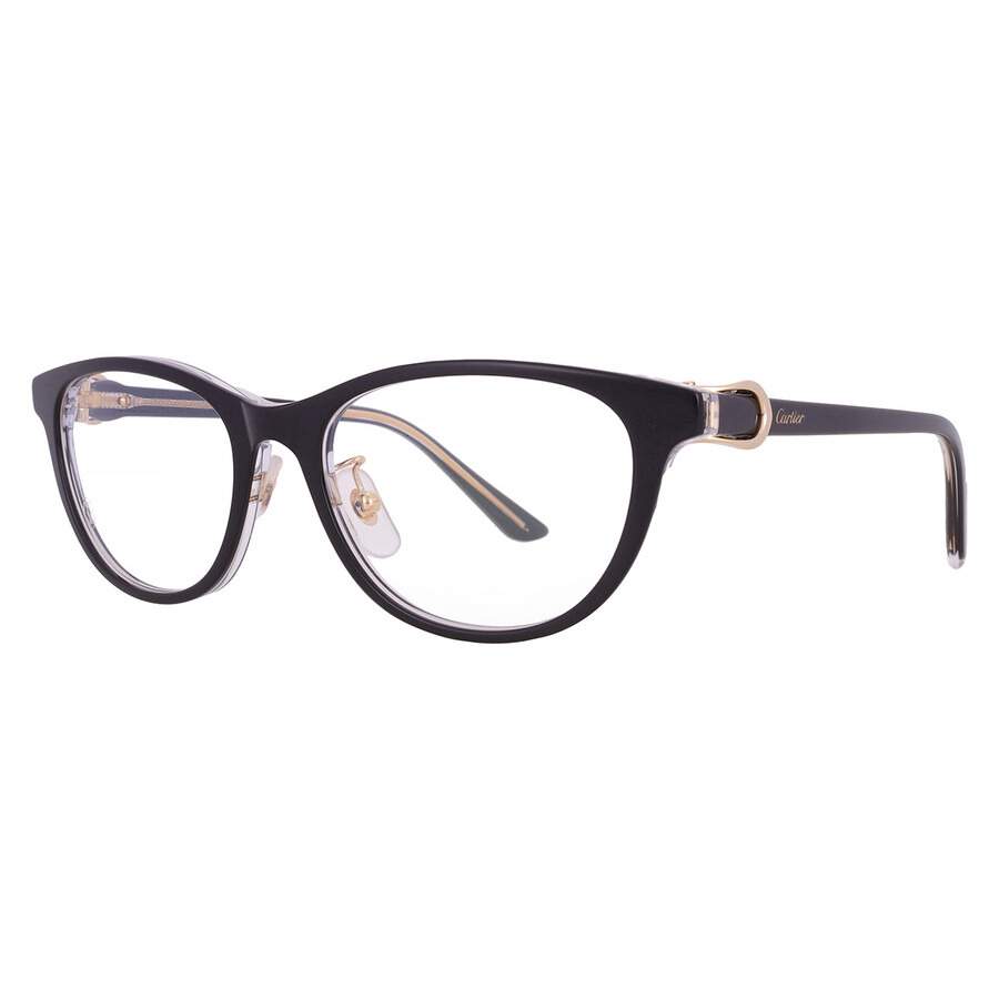 Cartier C Decor Demo Cat Eye Ladies Eyeglasses CT0456OJ 001 53 - 2