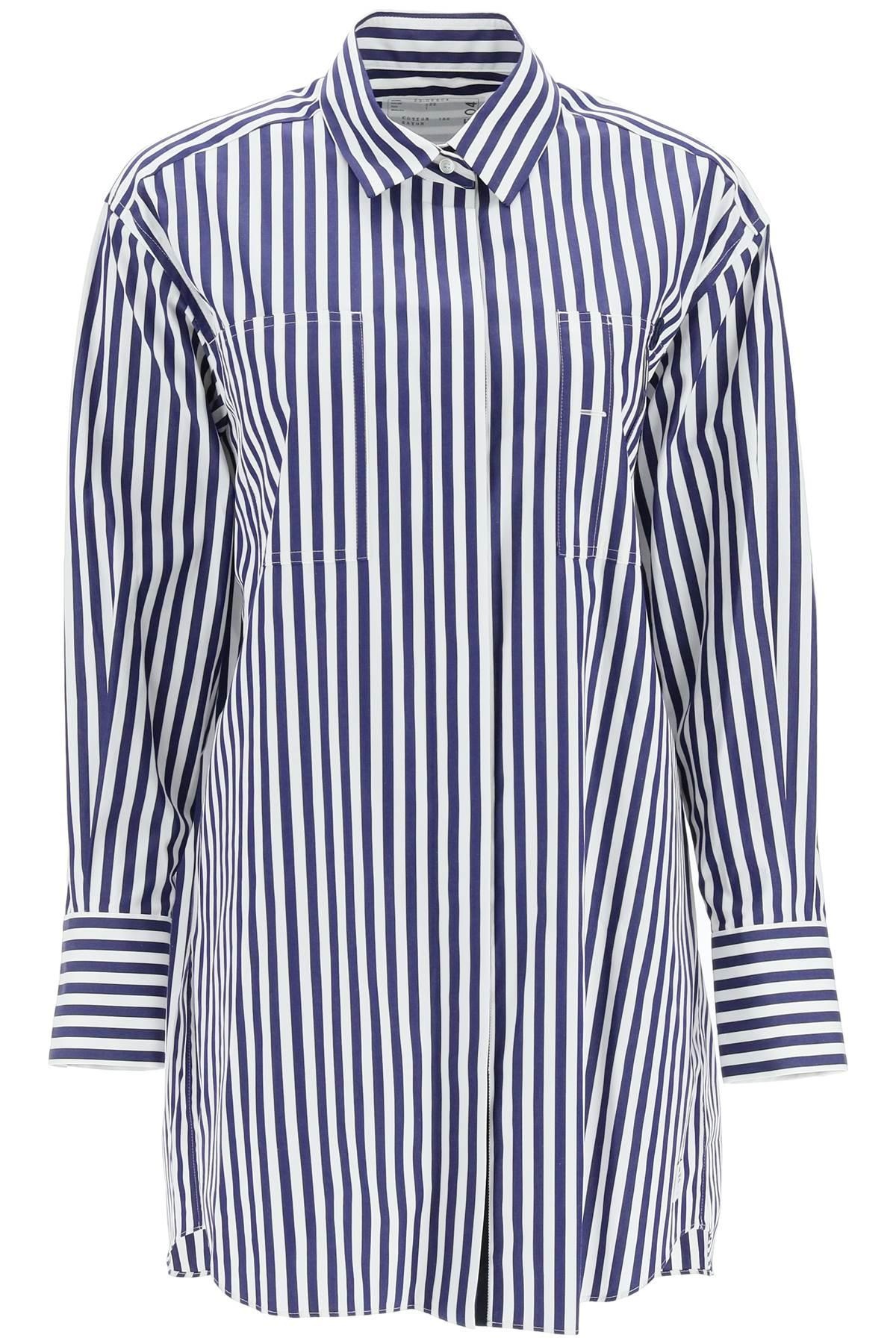 STRIPED COTTON POPLIN SHIRT - 1