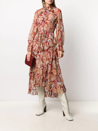 Zimmermann paisley print flare dress outlook