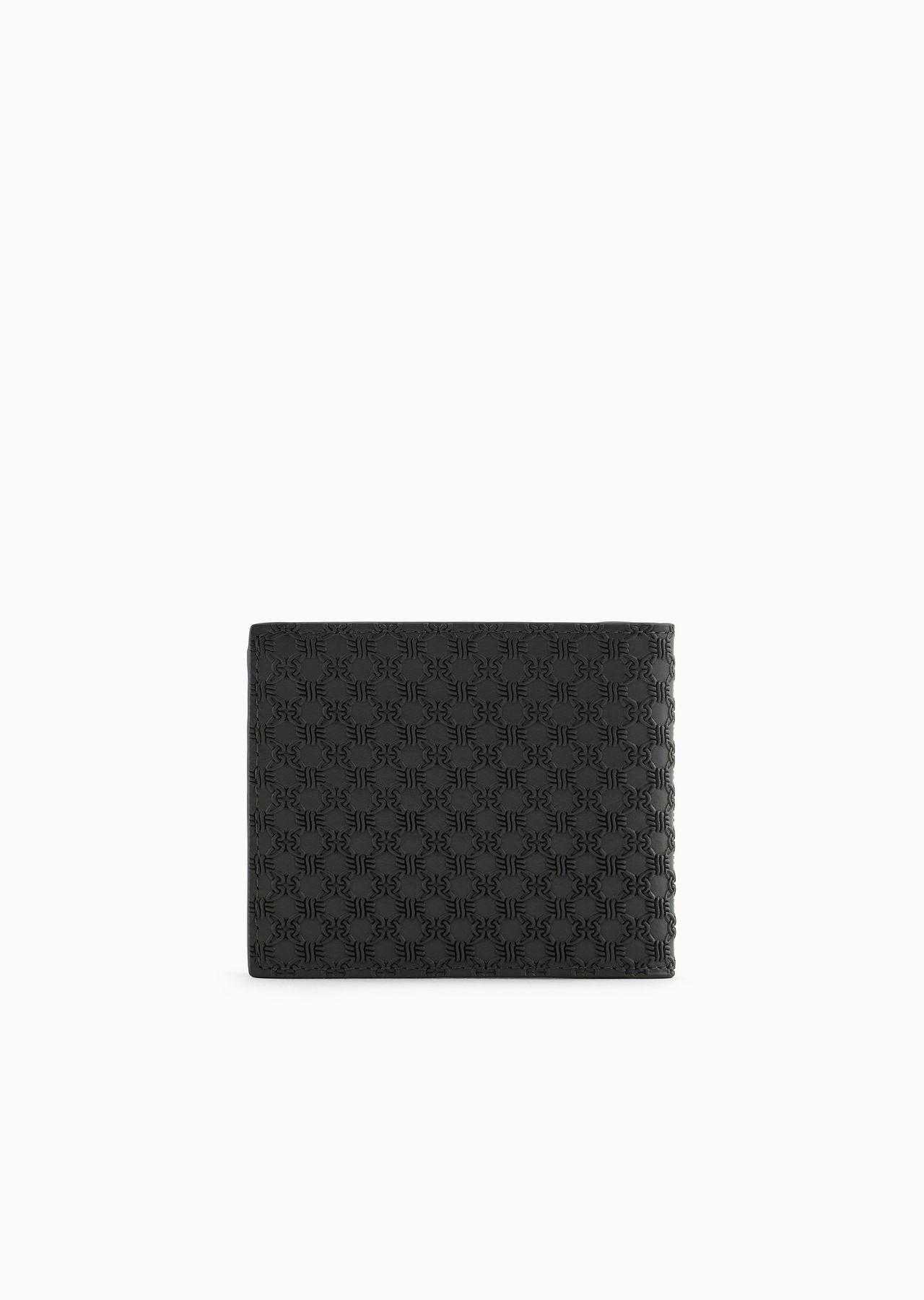 Leather coin-pocket wallet with all-over embossed pattern - 2