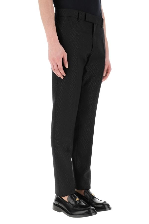 VERSACE Black Wool Blend Pant - 3