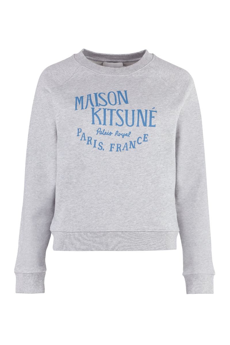 MAISON KITSUNÉ LOGO DETAIL COTTON SWEATSHIRT - 1