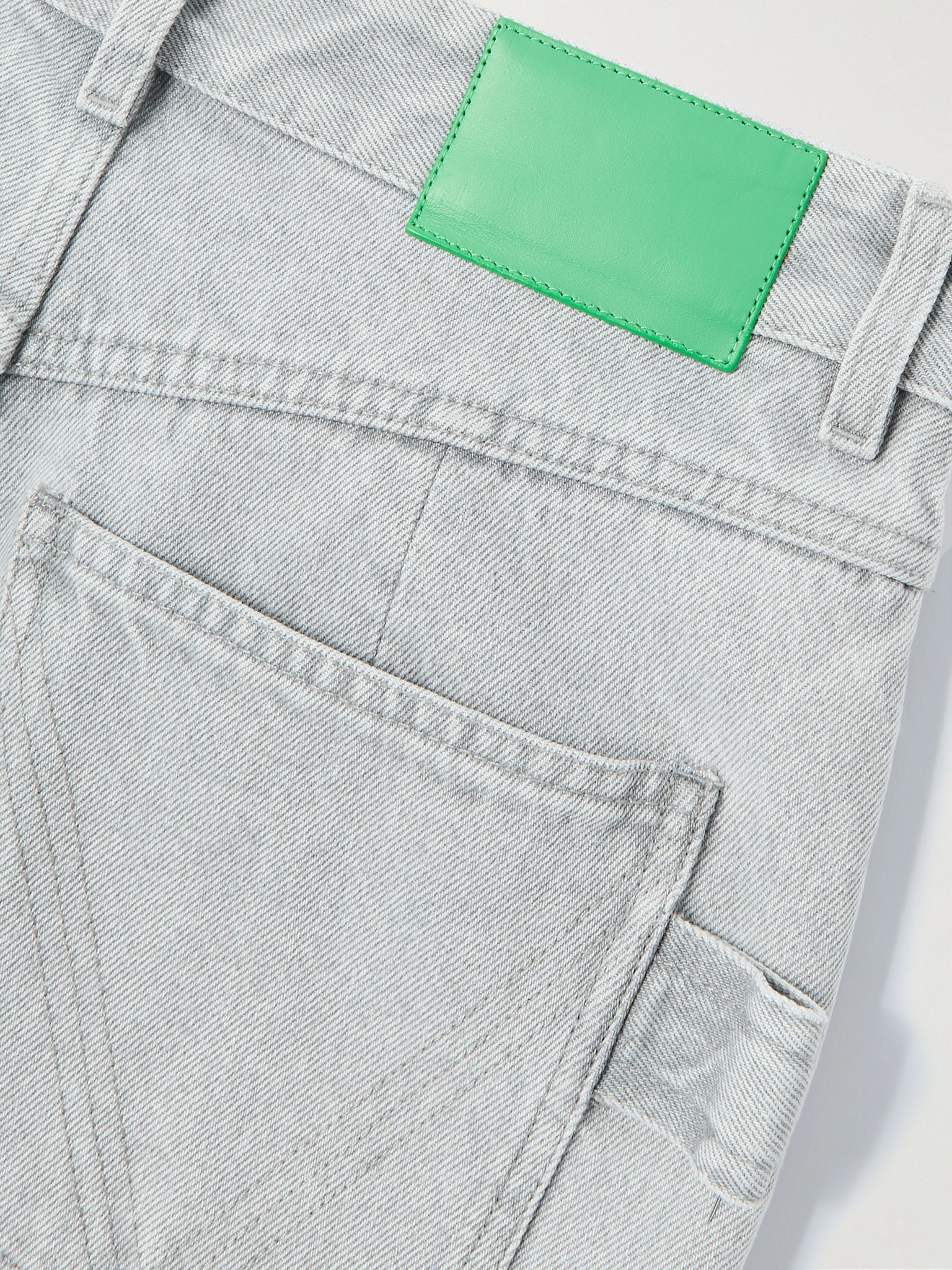 Cropped high-rise flared jeans Light gray - 5