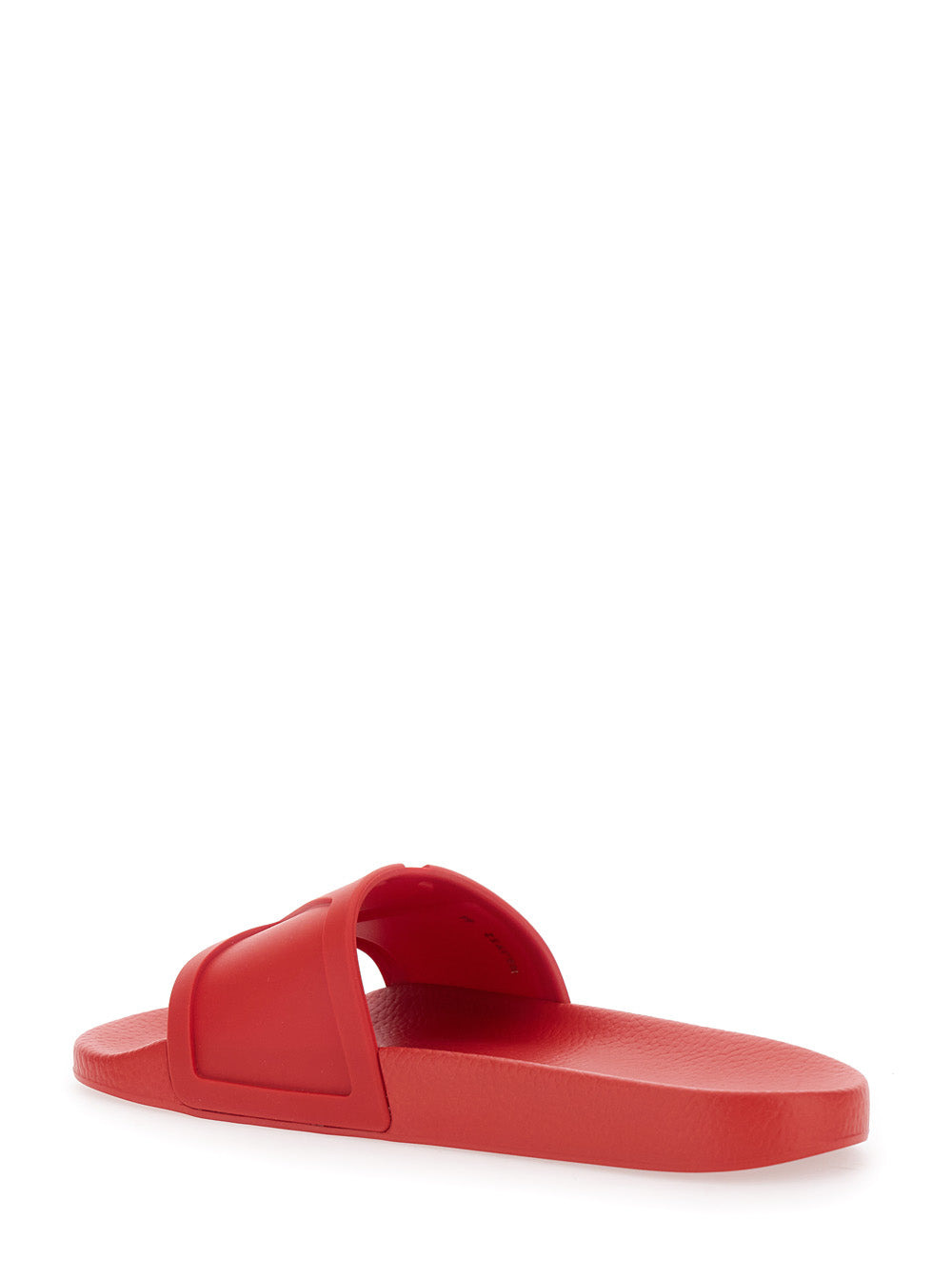 Valentino Garavani Men Red Sandals With Open Toe And Embossed Logo In Rubber Man - 3