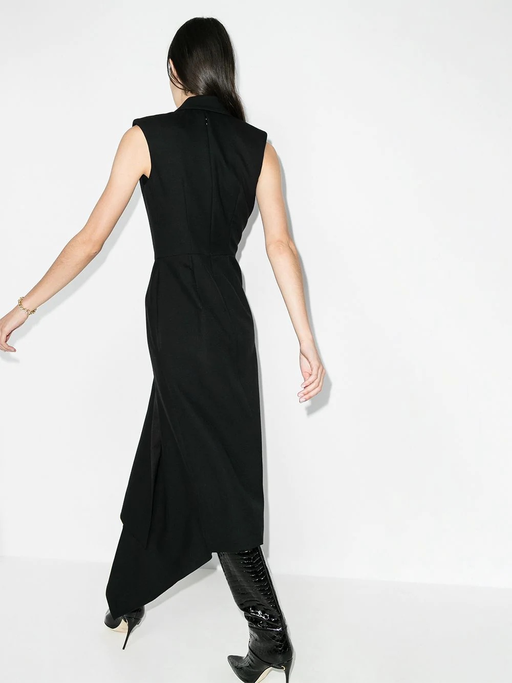 tailored asymmetric gown - 3