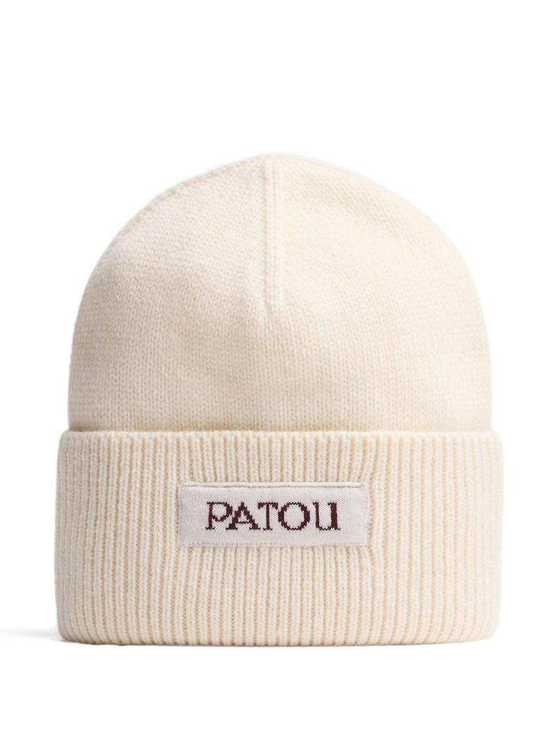 logo-patch beanie hat 1
