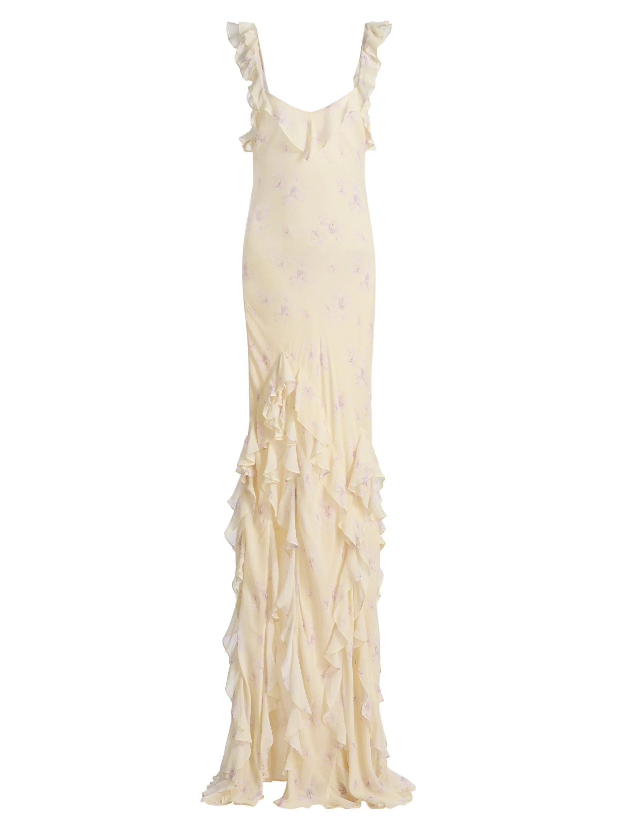 Women's Roseline Floral Ruffled Mermaid Maxi Dress - Sweet Jasmine - 1