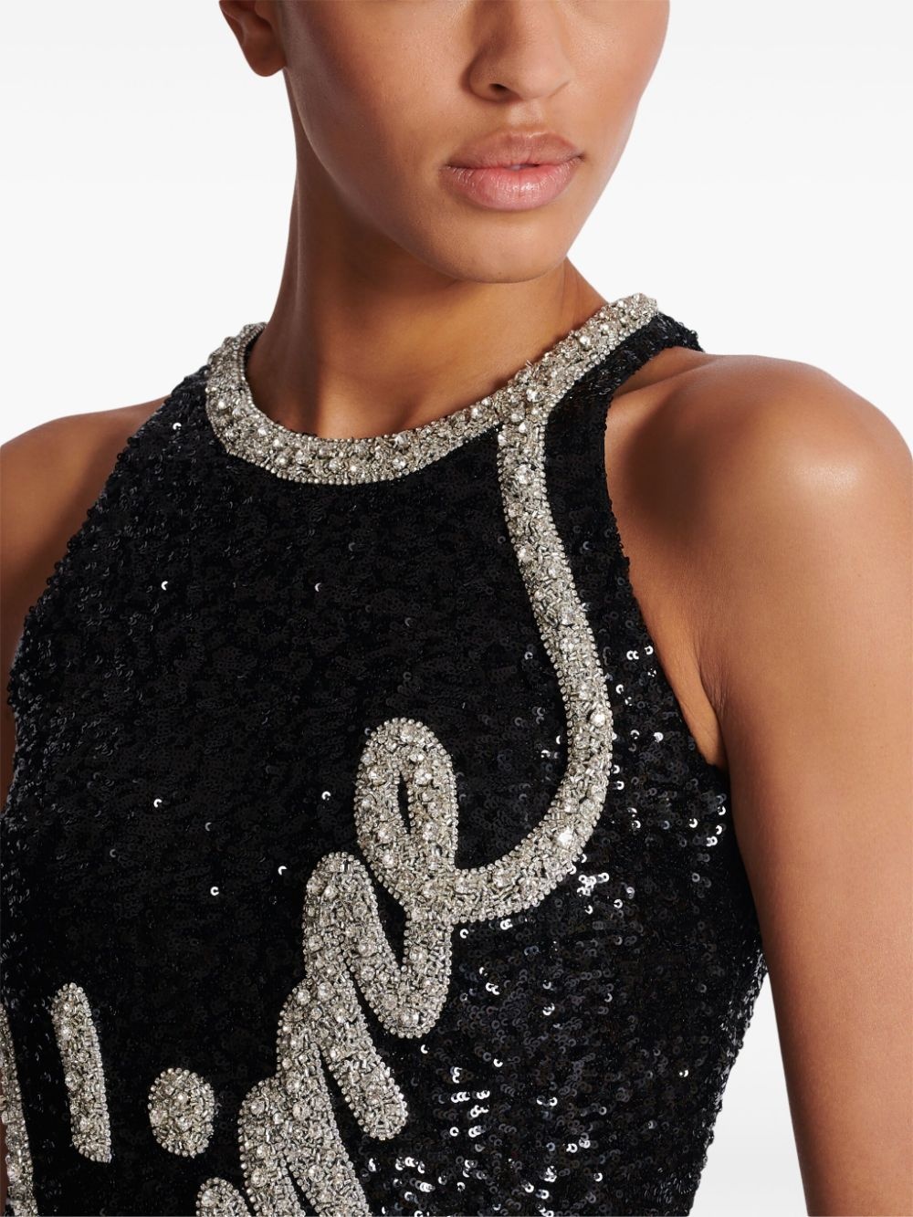 rhinestone-embellished gown - 7
