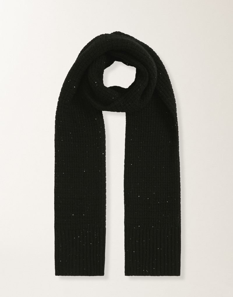 Wool and silk scarf with sequins 1