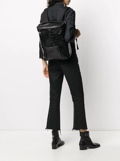 SAINT LAURENT Sid crocodile effect backpack outlook