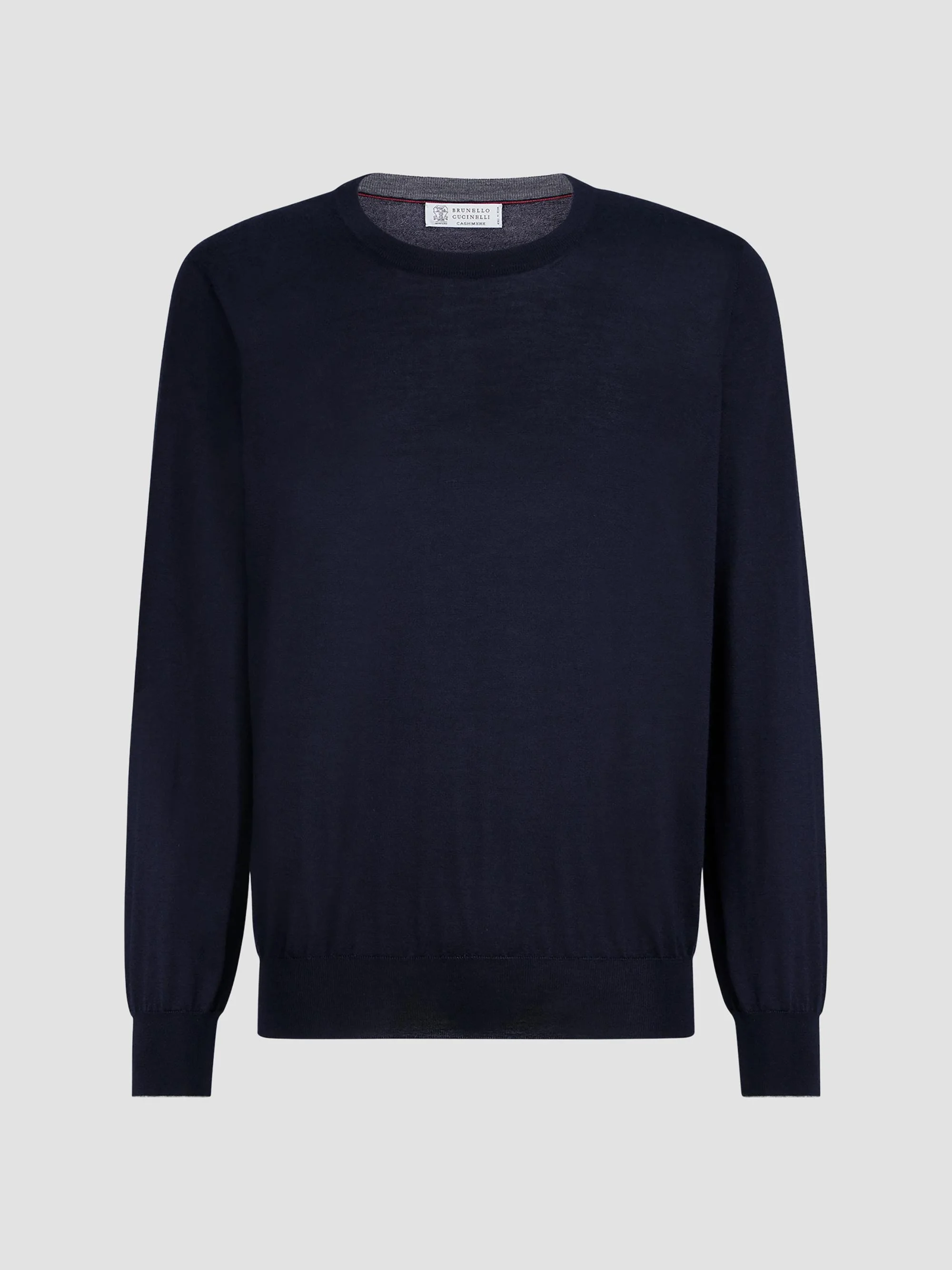 Men's Cashmere and Silk Lightweight Sweater - Navy Blue - 1