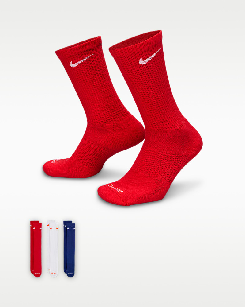Nike Everyday Plus Cushioned Training Crew Socks (3 Pairs) 1