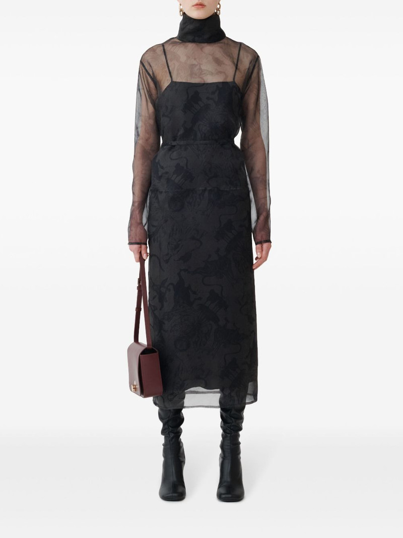 FABIANA FILIPPI printed silk midi dress outlook